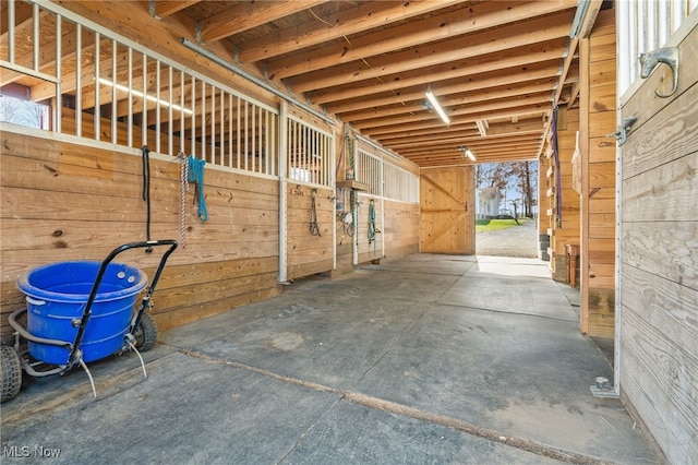 view of horse barn