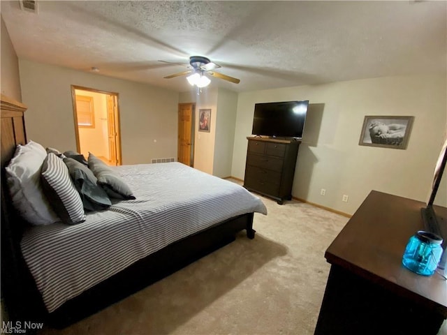 5 Grandview Dr, Mineral Wells, WV 26150 - bedroom with visible vents, light colored carpet, a textured ceiling, and baseboards