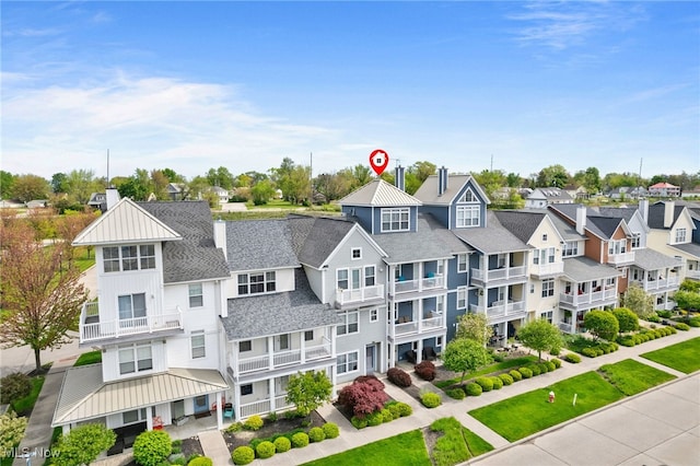 birds eye view of property featuring a residential view