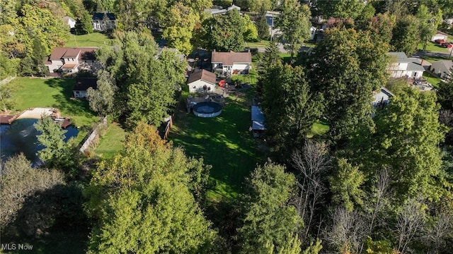 drone / aerial view with a residential view