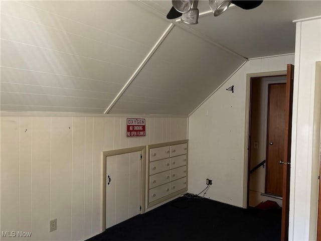 bonus room featuring vaulted ceiling