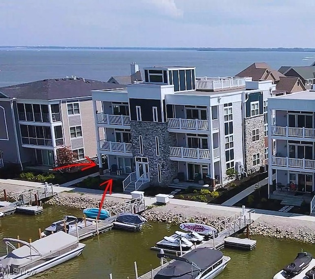 2568 S Waterside Ct Unit 211, Lakeside-Marblehead, OH 43440 - aerial view of a nearby body of water and apartment complex