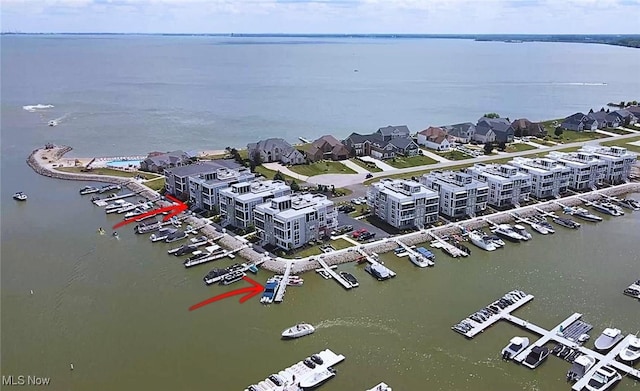 2568 S Waterside Ct Unit 211, Lakeside-Marblehead, OH 43440 - bird's eye view of a large body of water and a marina