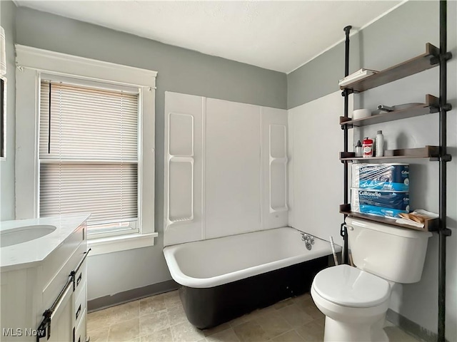 328 Scott Ave, Niles, OH 44446 - bathroom with vanity, toilet, and baseboards