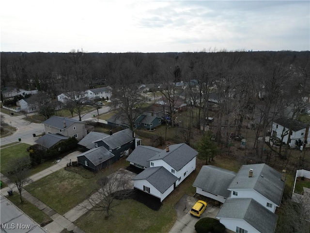 aerial view featuring a residential view