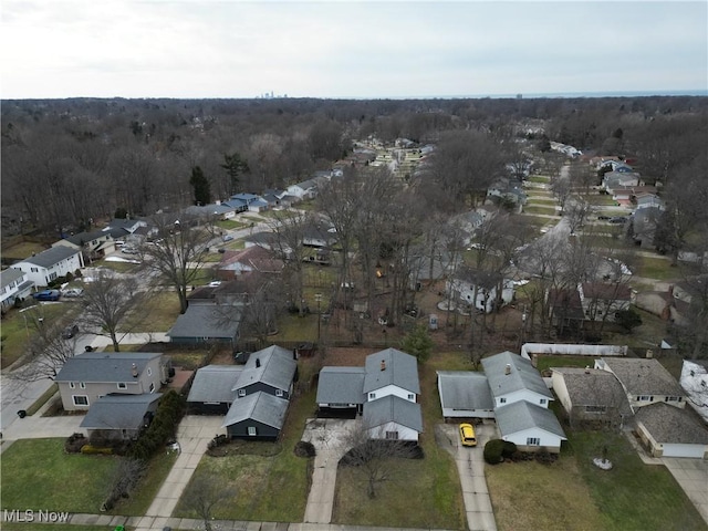 drone / aerial view featuring a residential view