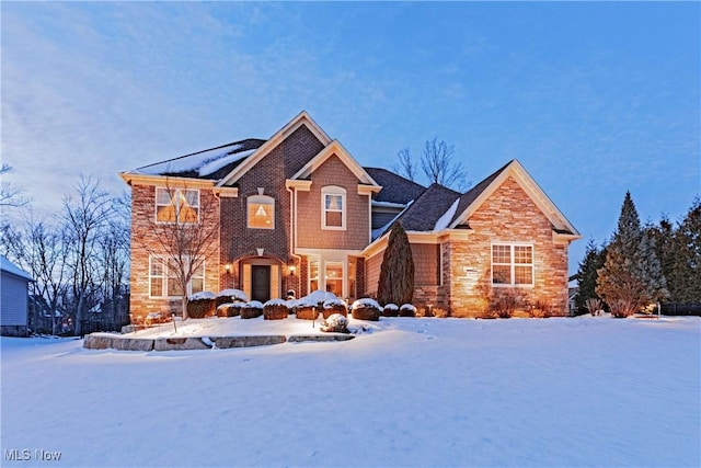 view of front of property with stone siding