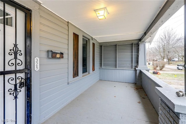 balcony with covered porch