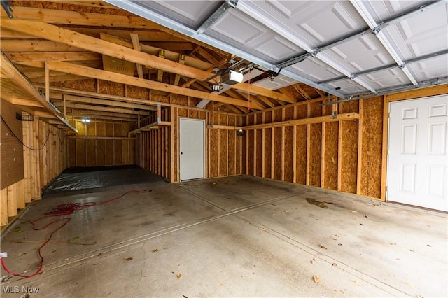 garage featuring a garage door opener