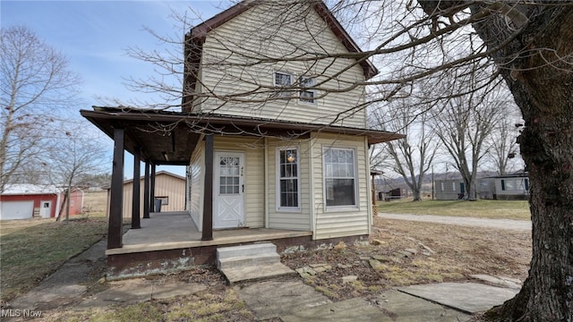 exterior space featuring a porch