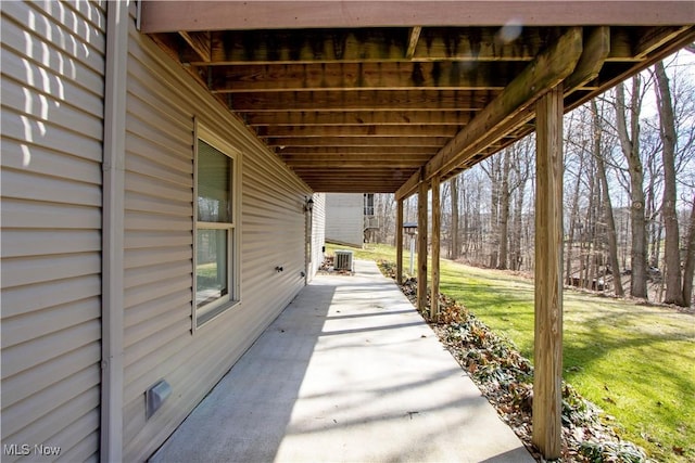 view of patio / terrace with central AC