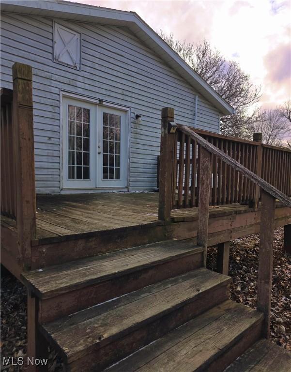 deck with french doors