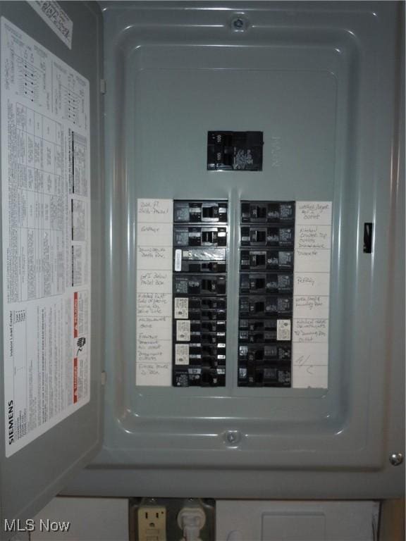 utility room featuring electric panel