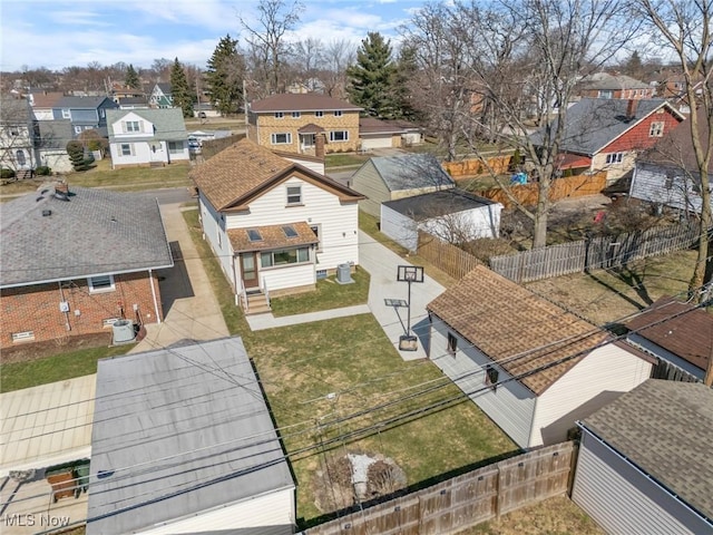 bird's eye view featuring a residential view