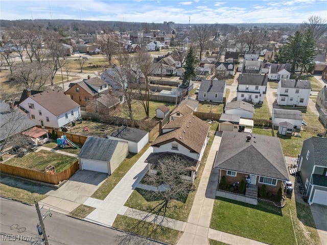 birds eye view of property featuring a residential view