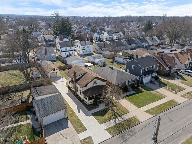 birds eye view of property featuring a residential view