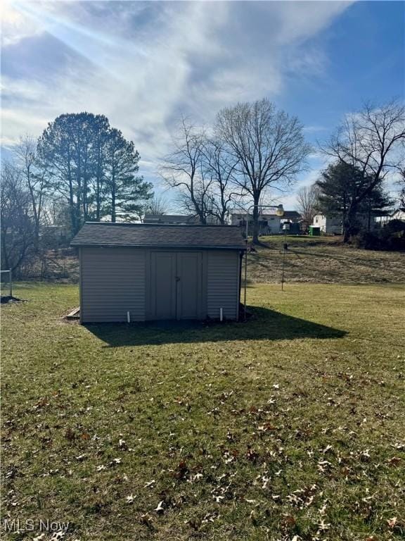 view of shed