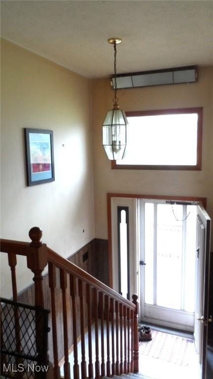entryway featuring stairs