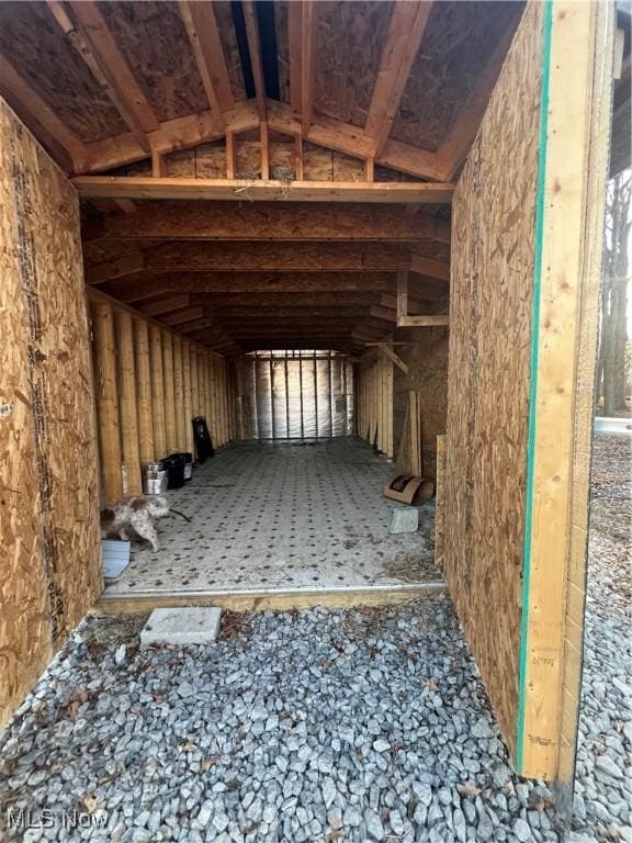 interior space with lofted ceiling