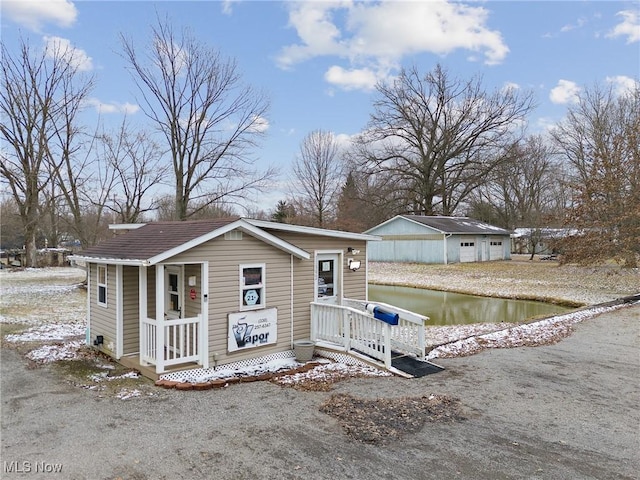 view of front of property with a porch