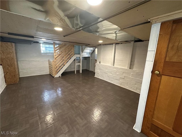 view of basement