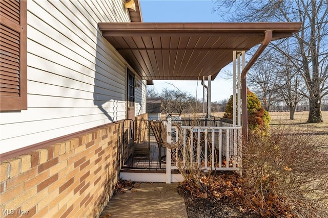 wooden deck with a porch