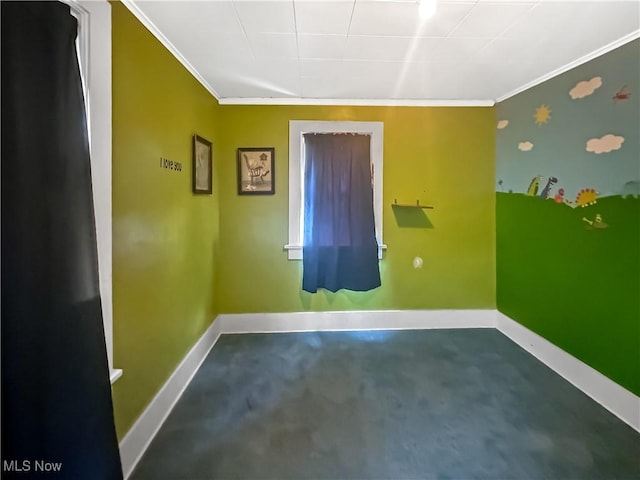 471 E N Ave, East Palestine, OH 44413 - unfurnished room with crown molding, baseboards, and carpet floors
