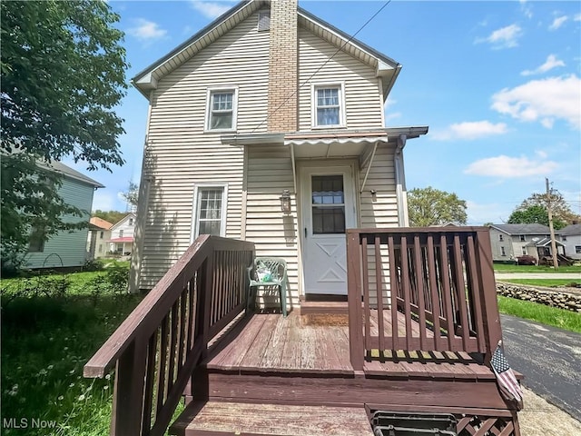 471 E N Ave, East Palestine, OH 44413 - back of house with a chimney