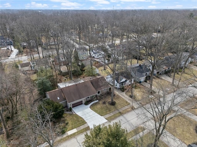 drone / aerial view featuring a residential view