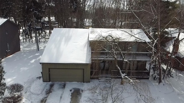 view of entry to storm shelter