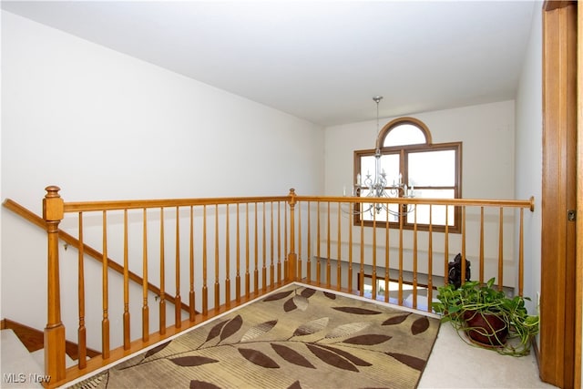 hallway featuring carpet floors