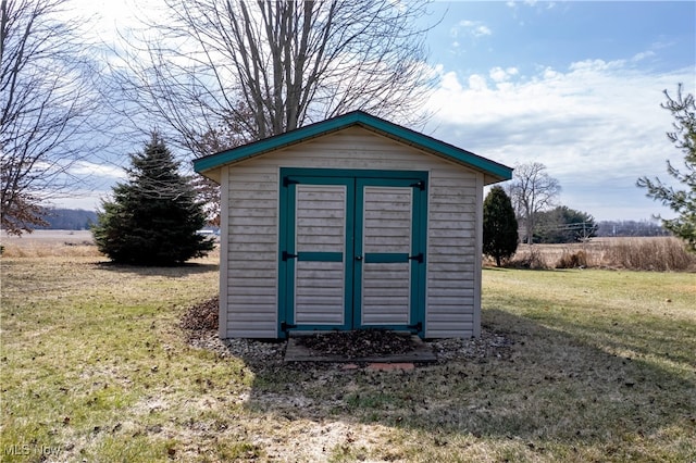 view of shed