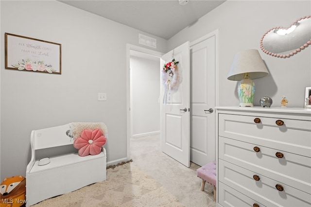 game room with visible vents and baseboards