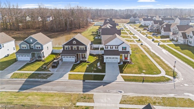 bird's eye view with a residential view