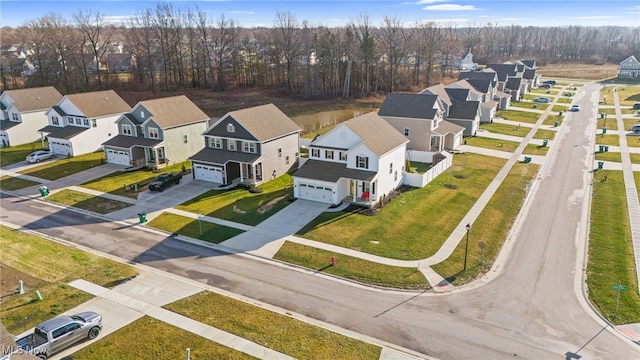 aerial view featuring a residential view