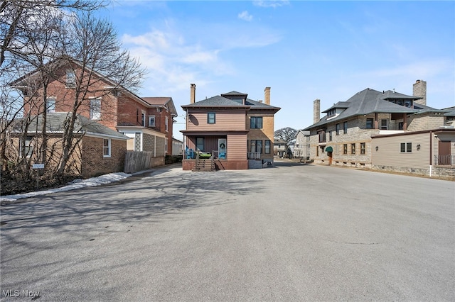 view of street featuring a residential view