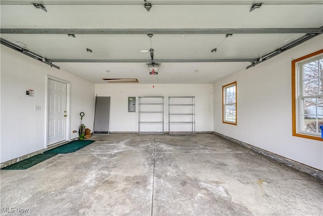 garage featuring electric panel