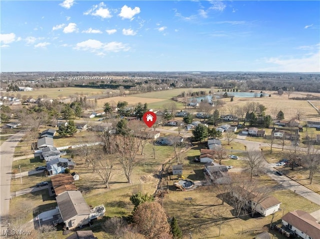 drone / aerial view featuring a rural view