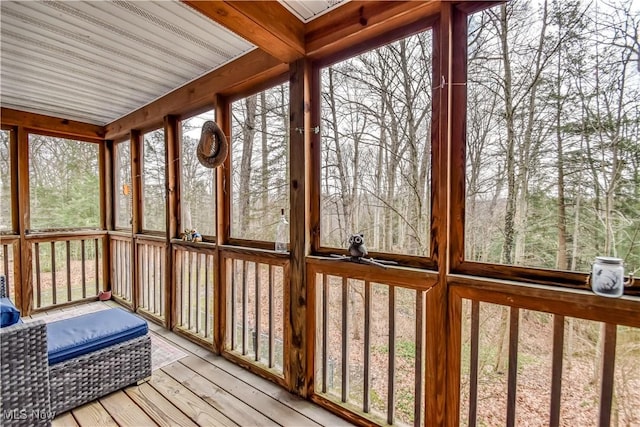 sunroom featuring a wealth of natural light