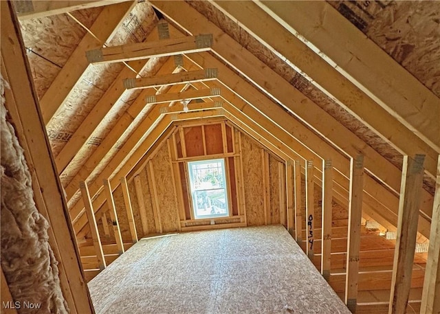 view of attic