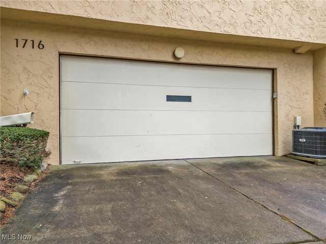 garage with central AC