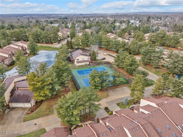 bird's eye view with a residential view