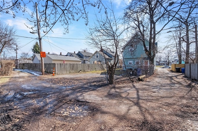 view of street featuring a residential view