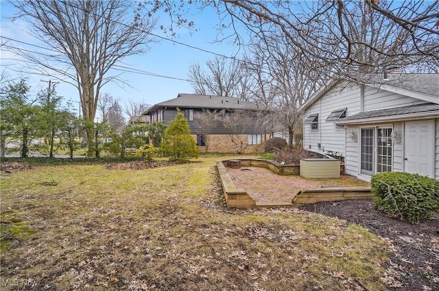 view of yard with a deck