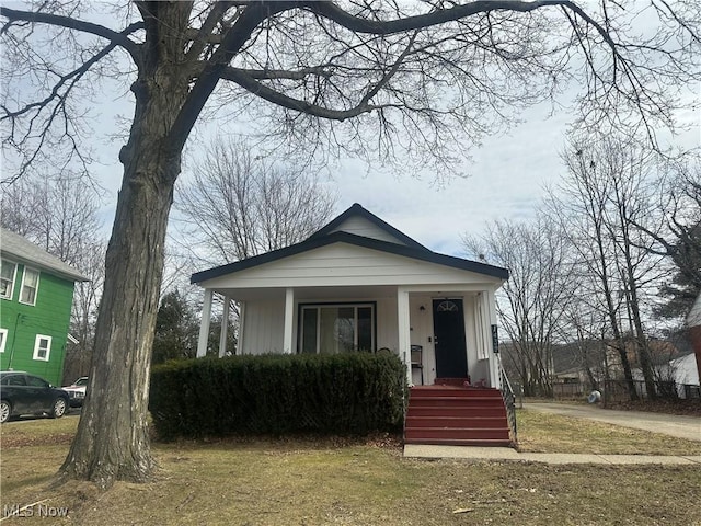 bungalow-style home featuring covered porch