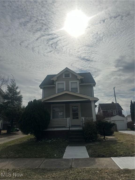 view of front of house featuring covered porch