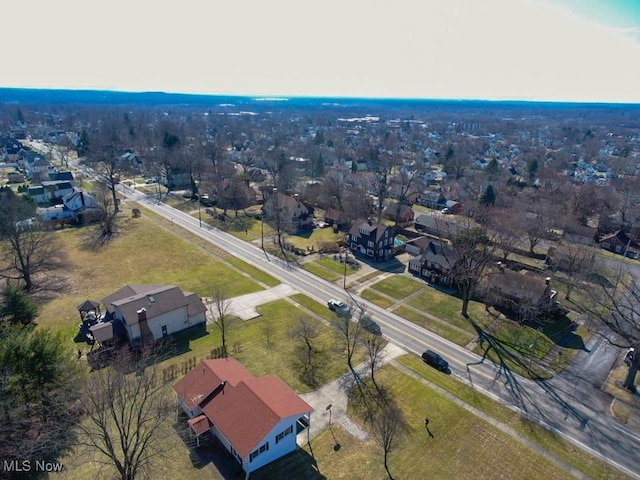 drone / aerial view with a residential view