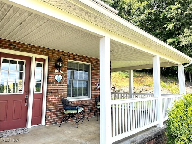 view of patio with covered porch