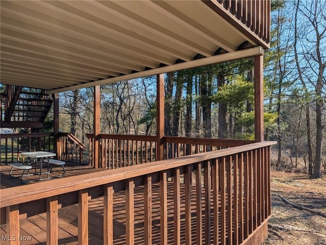 view of wooden terrace