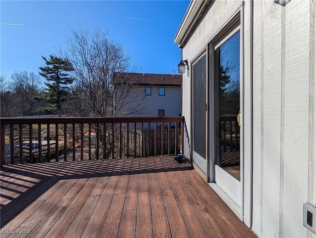 view of wooden terrace